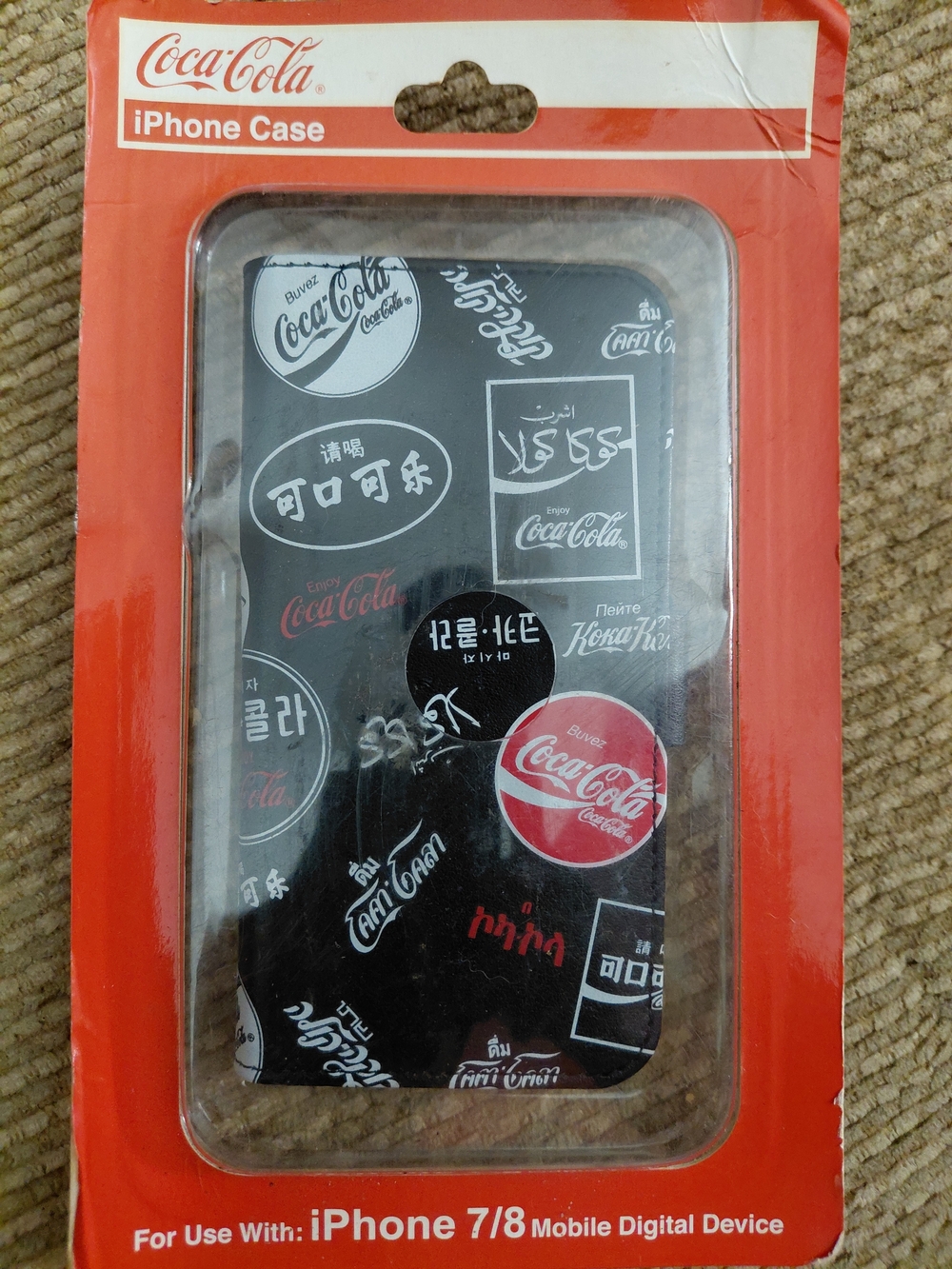 Coca Cola Black iPhone Case with Red Logo Accents